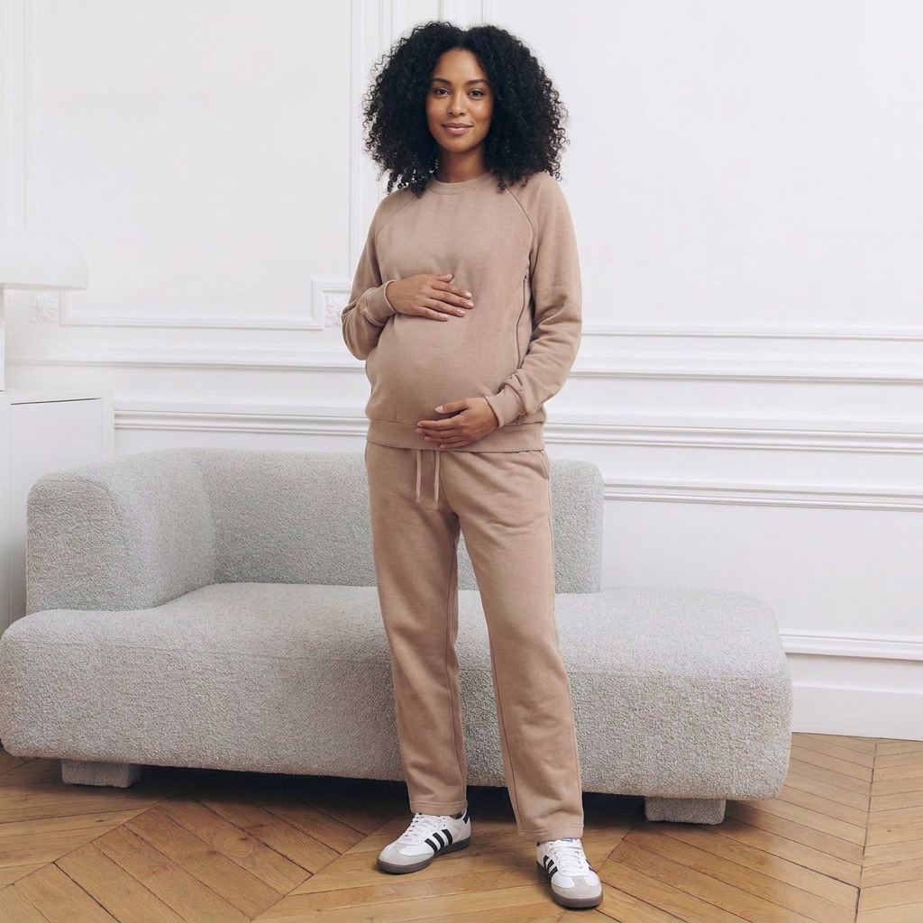 Léa, the Casual One - Zip-up Sweatshirt (for breastfeeding)