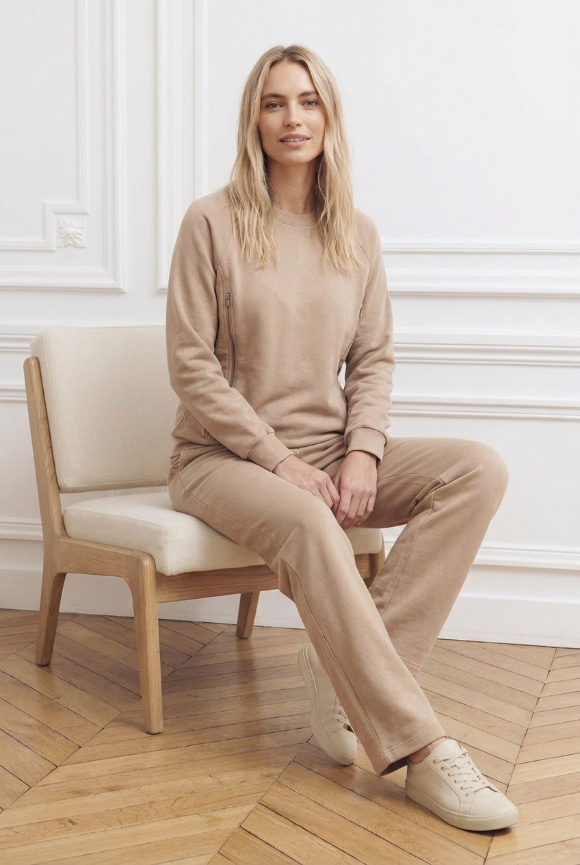 Léa, the Casual One - Zip-up Sweatshirt (for breastfeeding)